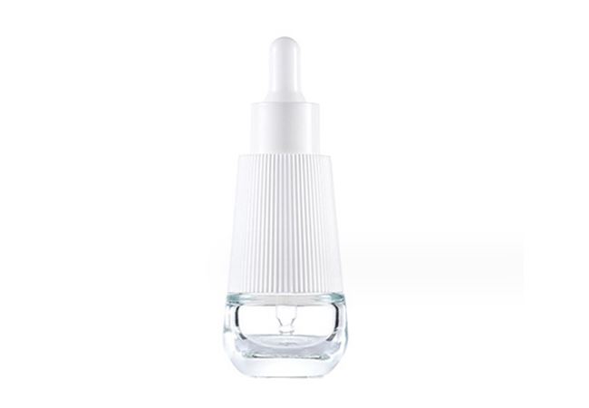 White Shoulder Cover Dropper Bottle