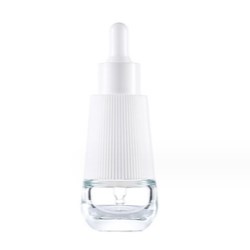White Shoulder Cover Dropper Bottle