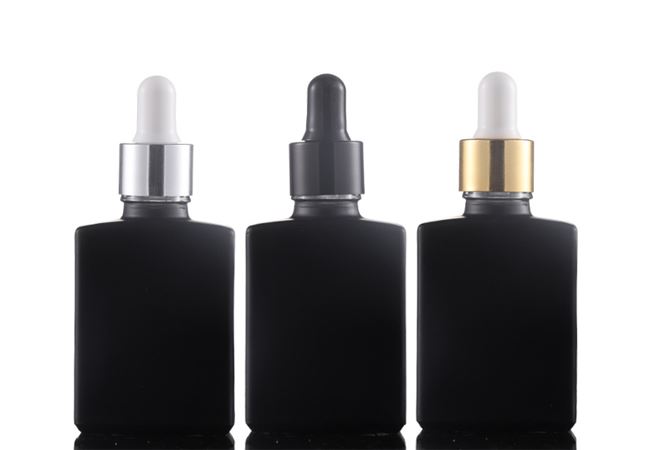 UV Black Dropper Glass Bottle