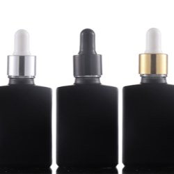 UV Black Dropper Glass Bottle