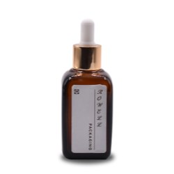 Square Amber Glass Bottle