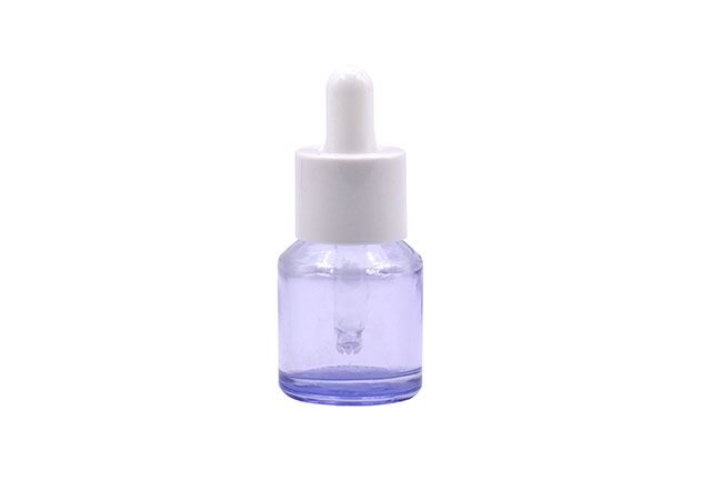 Cylindrical Purple Glass Dropper Bottle