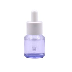 Cylindrical Purple Glass Dropper Bottle