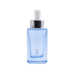 Matte Blue Glass Dropper Bottle
