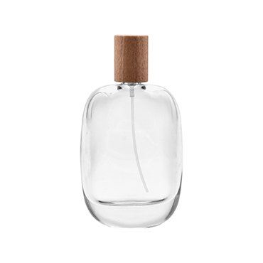 Glass Perfume Bottle with Wooden Cap