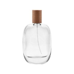 Glass Perfume Bottle with Wooden Cap