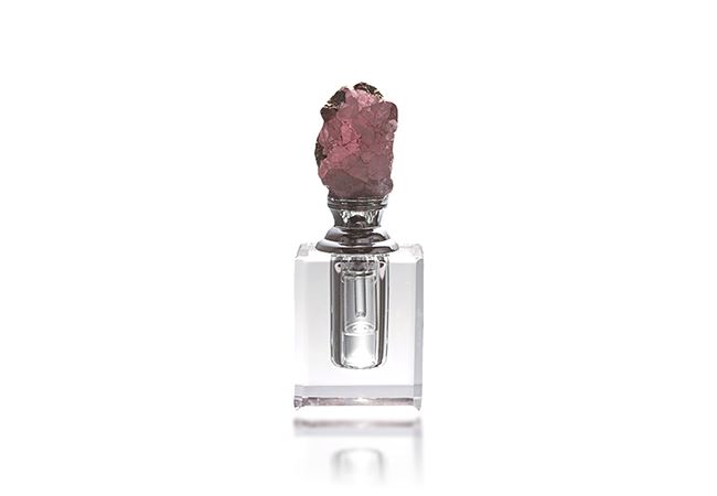 Perfume Bottle with Stone Cap