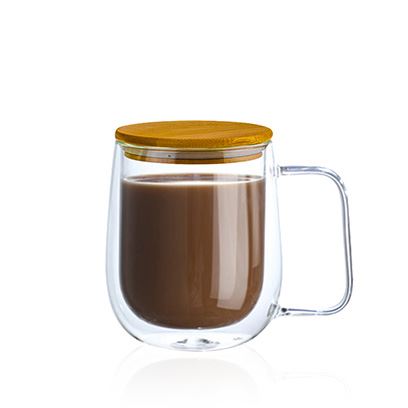 Double-Wall Heat-Resistant Borosilicate Glass Cup for Office Use