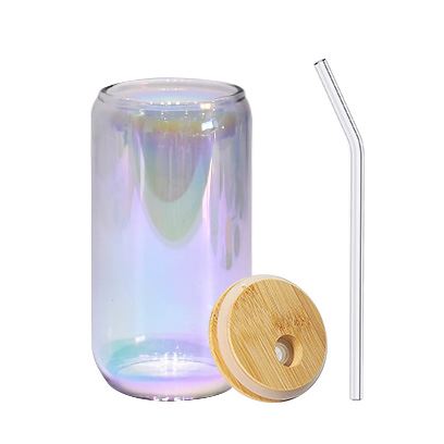 Clear Sublimation Beer Can–Shaped Glass Cups
