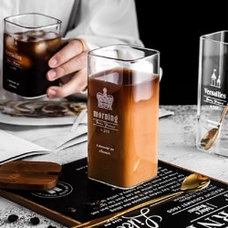 500ml (16oz) Square-Shaped Glass Cup