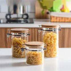 Round Glass Jar with Optional Capacity