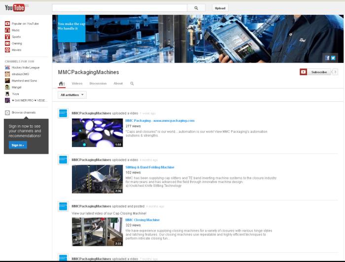 MMC Packaging: sharing its passion for caps and automation through a new medium