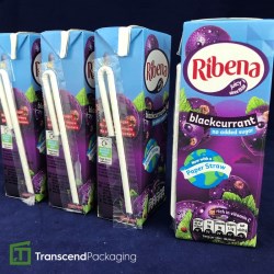 Transcends revolutionary paper U-bend straw used by Ribena