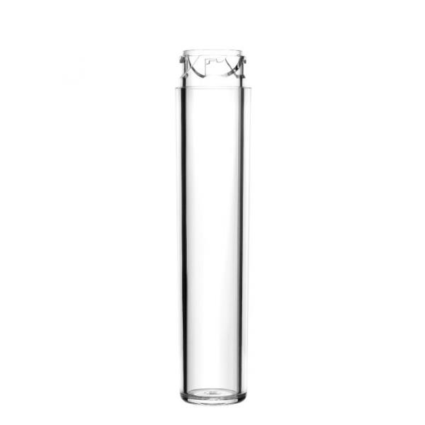 3.33in Clear PS Child Resistant Vial, 16mm Lug Finish