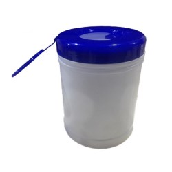 130mm P/P White Canister With Lid