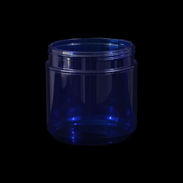 Round 5in PET Blue Plastic Bottle, 46oz