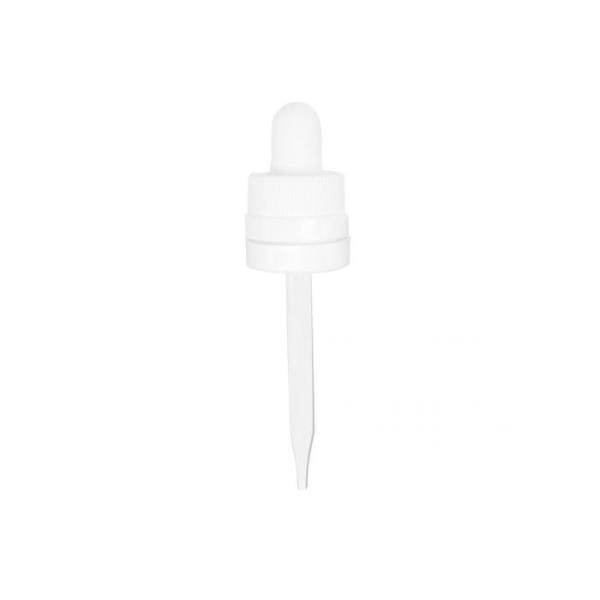 1 oz White Child Resistant with Tamper Evident Seal Graduated Glass Dropper (18-400)