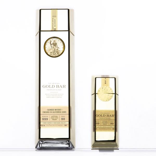 375ml Gold Bar Whiskey Bottles