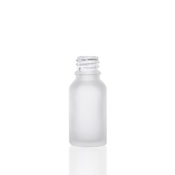 15 ml Frosted Euro Round Glass Bottle with 18 DIN Neck Finish