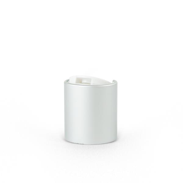 Silver Smooth Wall Disc Top 20-410 PP Unlined Cap