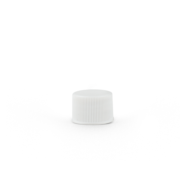 24-410 White Plastic Screw Top Cap with Liner