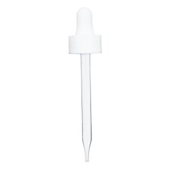 2 oz White Glass Dropper (20-400) (Semi-Ribbed)