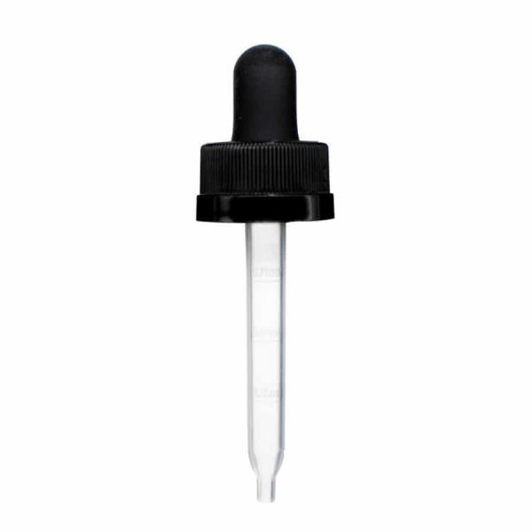 0.5 oz Black Child Resistant Graduated Plastic Pipette Dropper (18-400)