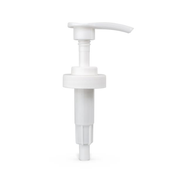 38-400 White Ribbed Skirt Lotion Pump with 230mm Dip Tube