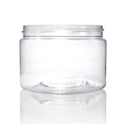 12 oz Clear PET Straight Sided Jar 89-410 Neck Finish