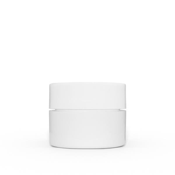 0.25 oz White Polypropylene Double Wall Straight Sided Jar