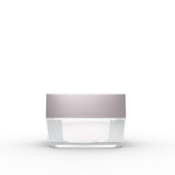 15g Square Acrylic Jar with Silver Lid