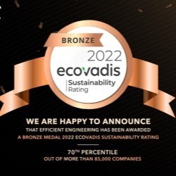 Efficient Engineering achieves Ecovadis sustainability award