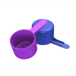 50cc Straight Walled Scoop Short 1.5 inch Handle