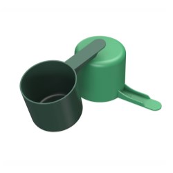 60cc Straight Walled Scoop Short 1.5 inch Handle