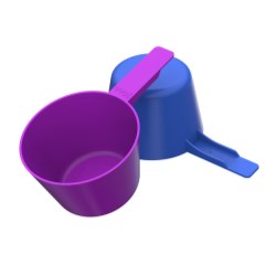 70cc Taper Walled Scoop Short 1.5 inch Handle