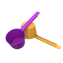 70cc Taper Walled Scoop Long 3.5 inch Handle