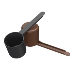 70cc Straight Walled Scoop Long 3.5 inch Handle