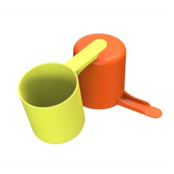 72cc Straight Walled Scoop Short 1.5 inch Handle