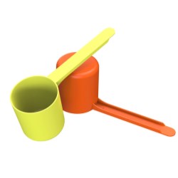 72cc Straight Walled Scoop Long 3.5 inch Handle