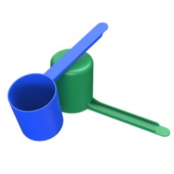 77cc Straight Walled Scoop Long 3.5 inch Handle
