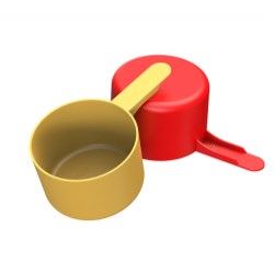 80cc Straight Walled Scoop Short 1.5 inch Handle