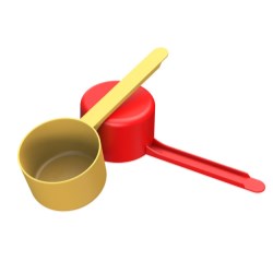 80cc Straight Walled Scoop Long 3.5 inch Handle