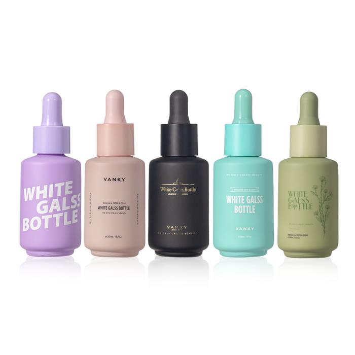 30 ml White porcelain bottle with dropper