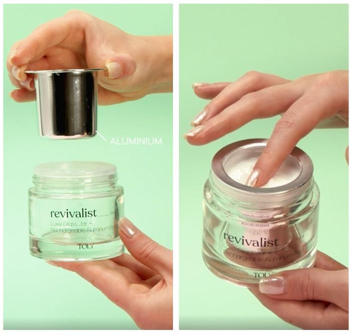 Revivalist Jar: Premium Glass Jar With Sleek Aluminum Inner Pod