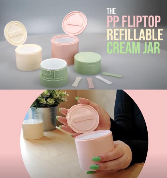The PP Refillable Flip Top Jar