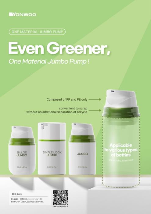 Even Greener- Yonwoo/PKG Announces One Material Jumbo Pump