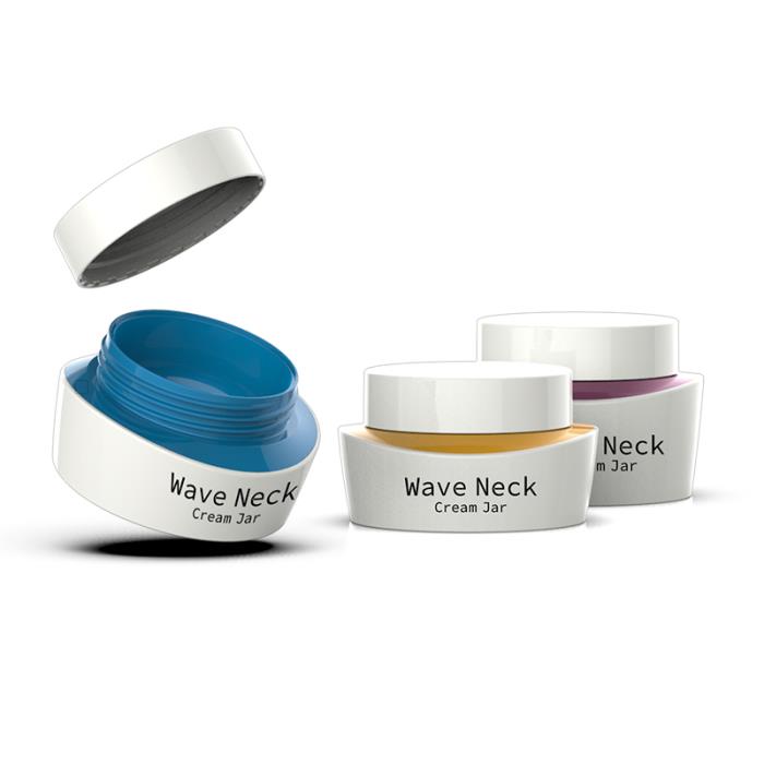 Wave Neck Cream Jar: Fully Recyclable PP Jar