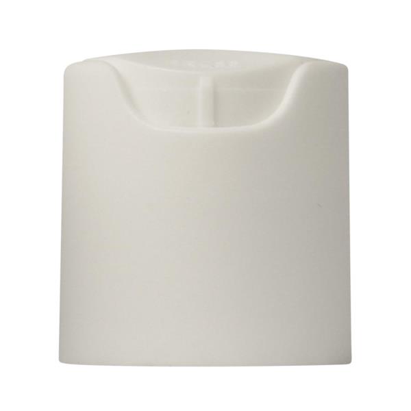 24-410 disc top cap, plug seal, 9mm orifice, frosted white