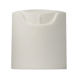 24-410 disc top cap, plug seal, 9mm orifice, frosted white