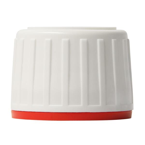 28 ROPP tamper evident screw, plug seal, ribbed red